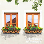 24in 2pcs Planter Box with Coco Liner, Rust-Resistant Metal Frame, Hydration - Image 7