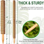 Soupiar 2 Pack 22 Inch Stackable Moss Pole - Image 2