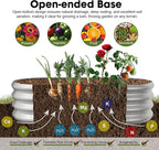 4x2x1ft Oval Galvanized Raised Garden Bed Outdoor 9-in-1 Large Metal Modular - Image 3