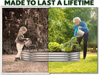 Plant & Plot Galvanized Raised Garden Beds Outdoor // 4×2×1 ft Planter Raised - Image 3
