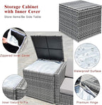 Tangkula 8 Pieces Wicker Patio Furniture Set - Image 7