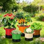 15 Gallon Fabric Grow Bags 5-Pack, 350G Heavy Duty Nonwoven Plant Pots - Image 7