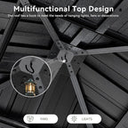 Aoxun 12'x12' Hardtop Gazebo, Aluminum Frame Canopy - Image 7