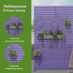 Casaphoria Metal Privacy Screen Outdoor, Dark Purple-Louvered - Image 4