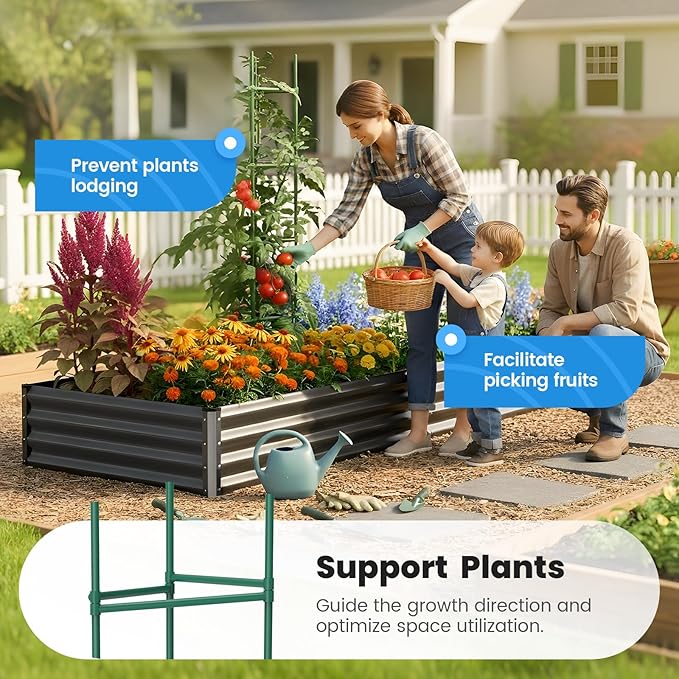 Quictent Galvanized Raised Garden Bed Metal Planter Box Bottomless - Image 2