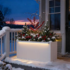GSK 30" L White LED Metal Planter - Image 5