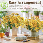 24 Yellow Bundles Artificial Flowers - Image 6