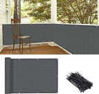LOVE STORY 3'x6' Dark Grey Balcony Screen Privacy Fence Cover UV Protection by LOVESTORY