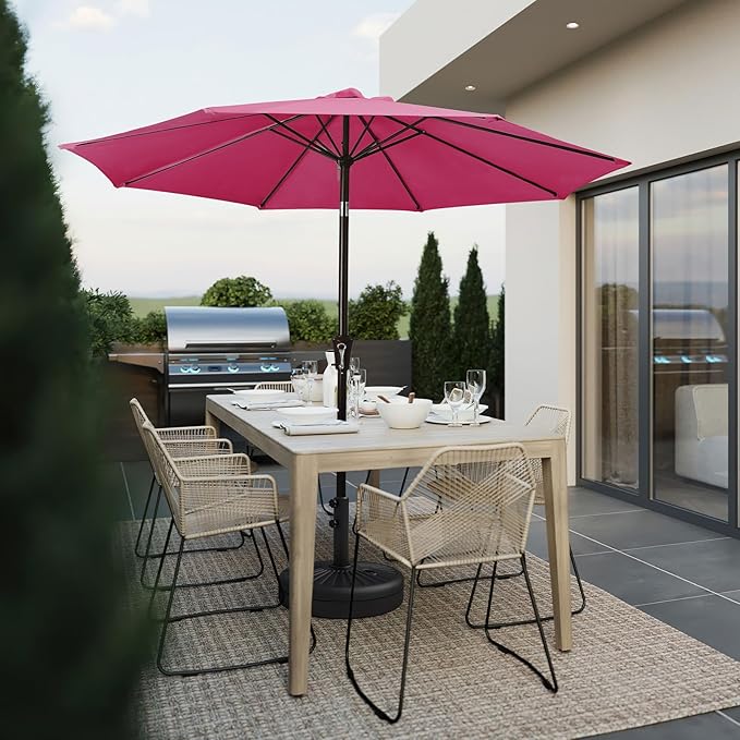 JEAREY 9FT Outdoor Patio Umbrella Outdoor Table Umbrella - Image 4