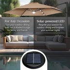 Best Choice Products 10ft Solar LED Offset Cantilever Hanging Market Patio - Image 4