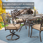 7-Piece Cast Aluminum Patio Furniture, Patio Dining Set - Image 3