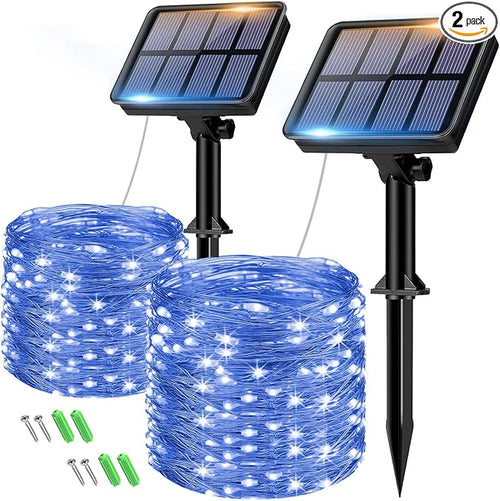 2 Pack Solar String Lights for Outside by btfarmdecorativelighting