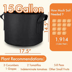 Gardzen 6-Pack 15 Gallon Grow Bags, Aeration Fabric Pots - Image 7