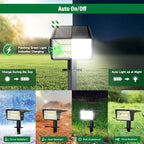 Solar Spot Lights Outdoor with 60 LED & Auto On/Off, 2 Pack Solar Lights - Image 4