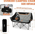 EMERIT Oversized Fully Padded Camping Chair, Heavy Duty 650LB Folding Camping - Image 3