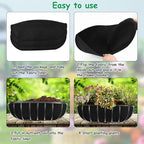 3PCS 24 Inch Planter Basket Liners Fabric Window Box Liners Felt Trough Planter - Image 5