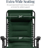 Best Choice Products Oversized Padded Zero Gravity Chair, Folding Outdoor Patio - Image 3