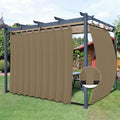 Easy-Going Outdoor Patio Curtains Detachable Tab Top Windproof Weatherproof by Easy-Going