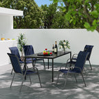 Patio Dining Chairs Set of 6, Outdoor High Stacking Chairs，Breathable Seat - Image 6