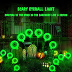 Halloween Solar Lights Outdoor Waterproof Solar Scary Eyeball Lights, 2 Pack - Image 3