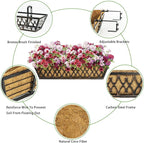 4 Pack 24 Inch Window Boxes Planters Railing Planter Box - Image 3