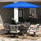 JEAREY 6.5x10 ft Rectangular Patio Umbrellas Rectangle Outdoor Umbrella - Image 2