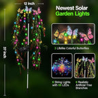 Solar Garden Lights Outdoor Decorative Waterproof, 69LED Swaying Tree Solar - Image 2