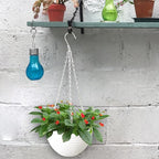 4 Pack 8 inch Plastic Self Watering Hanging Planters, Round Hanging Basket - Image 5