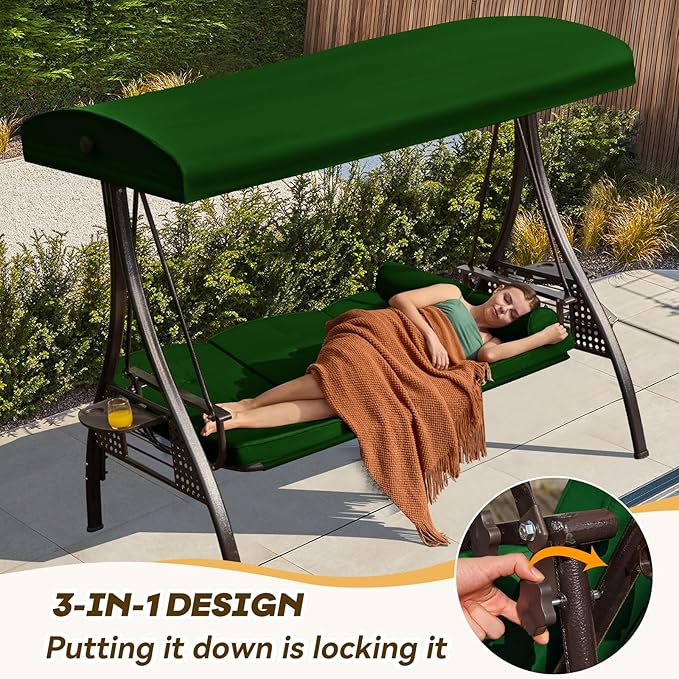 3 in 1 Outdoor Porch Swing - Image 3
