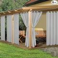 HolidayIdeas Outdoor Curtains for Patio Waterproof, 6 Panels by HolidayIdeas