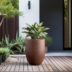 Kante 21.7" H Rusty Tall Planter, Large Outdoor Indoor Decorative Pot - Image 4