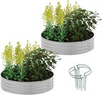 Galvanized Metal Planter Raised Garden Bed Kit by ZFHgarden