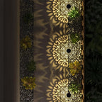 6 Pack Solar Lights Outdoor Garden Decorative Mandala Solar Pathway Lights - Image 6