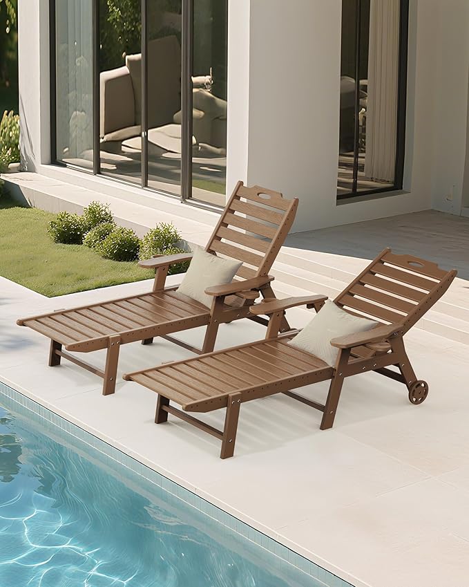 Carauci Lounge Chair Outdoor, HDPE Chaise Lounge - Image 8