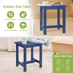 Y&M Outdoor Side Table, HIPS Adirondack Small Single Table, Waterproof Square - Image 6