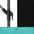 Best Choice Products 10ft Offset Hanging Market Patio Umbrella w/Easy Tilt - Image 6