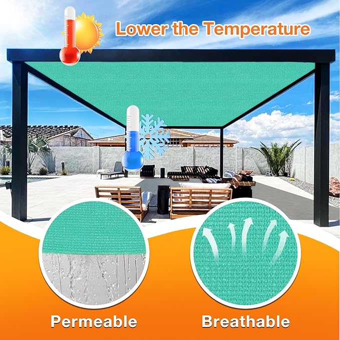 Artpuch Outdoor Pergola Shade Cover 16' X 20' Sun Shade Cloth - Image 4