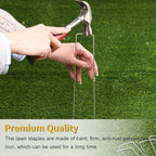 HongWay 120 Pack 12 Inch Landscape Staples, Garden Stakes 11 Gauge Galvanized - Image 5