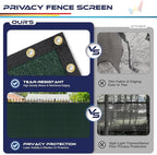 WINDSCREEN4LESS 6' x 3' Privacy Fence Screen in Green W/ Brass Grommet 85% - Image 5