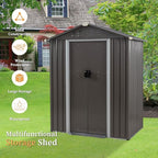 Vongrasig 5 x 3 x 6 FT Outdoor Storage Shed, Metal Tool Shed Clearance Garden - Image 6