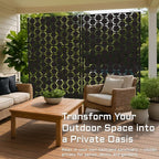 72" Metal Privacy Screen Freestanding Outdoor Room Divider Decorative Laser Cut - Image 4