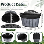 Layhit 6 Pcs Wall Hanging Planters Outdoor Pot Planter Wine Barrel Planter - Image 2
