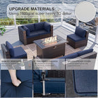 Kullavik 11 Pieces Outdoor Patio Furniture Set, PE Wicker Rattan Sectional Sofa - Image 5