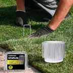 HongWay 60 Pack 4 Inch Landscape Staples, Garden Staples 12 Gauge Galvanized - Image 3
