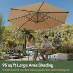Aoxun 11 FT Cantilever Umbrella - Image 6
