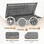 Greesum 100 Gallon Resin Deck Box Large Outdoor Storage - Image 6