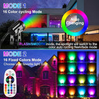Outdoor Landscape Lighting, 6 Pack RGB Outdoor Spot Lights - Image 8