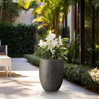 Kante Tall Concrete Planter, 21.7-Inch Height Antique Bronze Large Indoor - Image 3