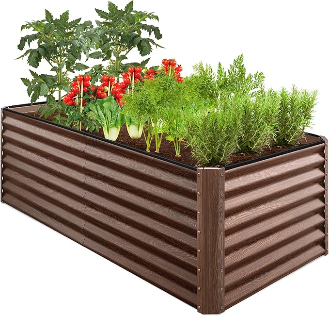 Best Choice Products 6x3x2ft Outdoor Metal Raised Garden Bed, Deep Root Box by BestChoiceProducts