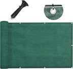 LOVE STORY 3'x10' Dark Green Balcony Screen Privacy Fence Cover UV Protection - Image 2